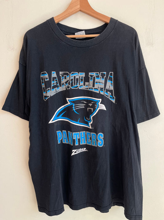 90s Carolina Panthers Zubaz Spell Out Tee (XL)