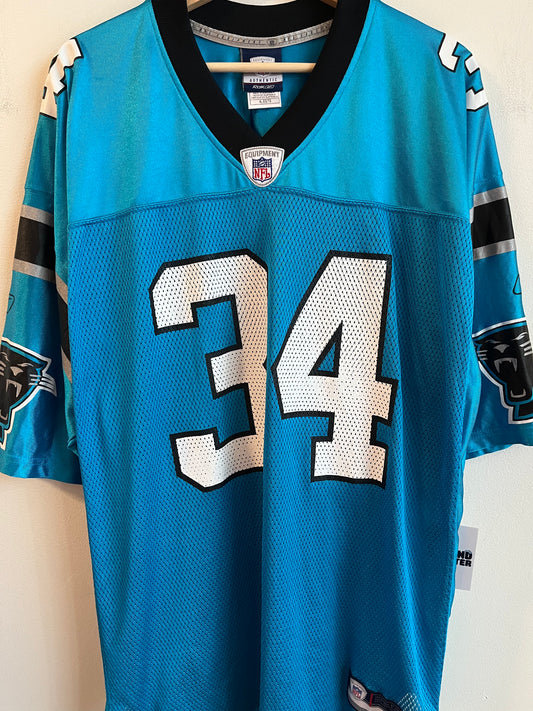 00s Carolina Panthers DeAngelo Williams Reebok Blue Jersey (XL)