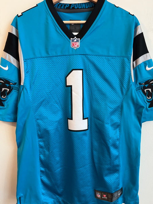 2012 Carolina Panthers Cam Newton Blue Nike Stitched Jersey (S)