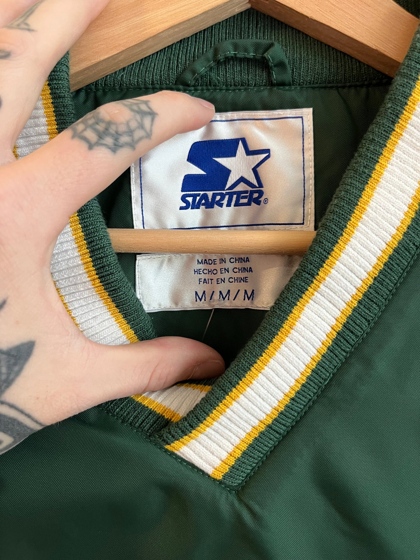 00s Green Bay Packers Starter Spell Out Windbreaker (M)