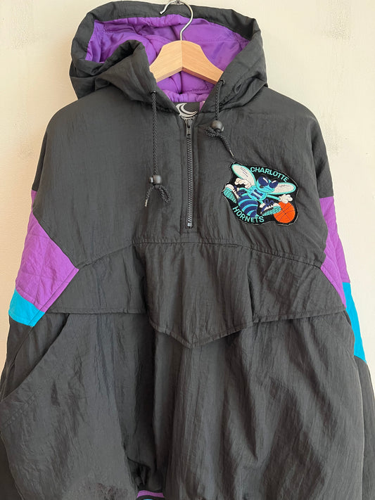 90s K Young Patched Puffer Hornets Jacket