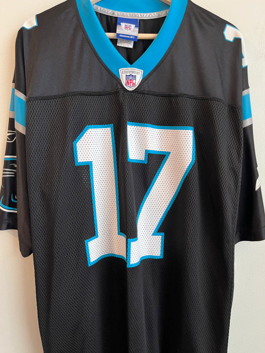 00s Carolina Panthers Jake Delhomme Reebok Home Jersey (XL)