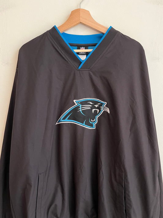 2008 Carolina Panthers Big Logo Black Windbreaker (XL)