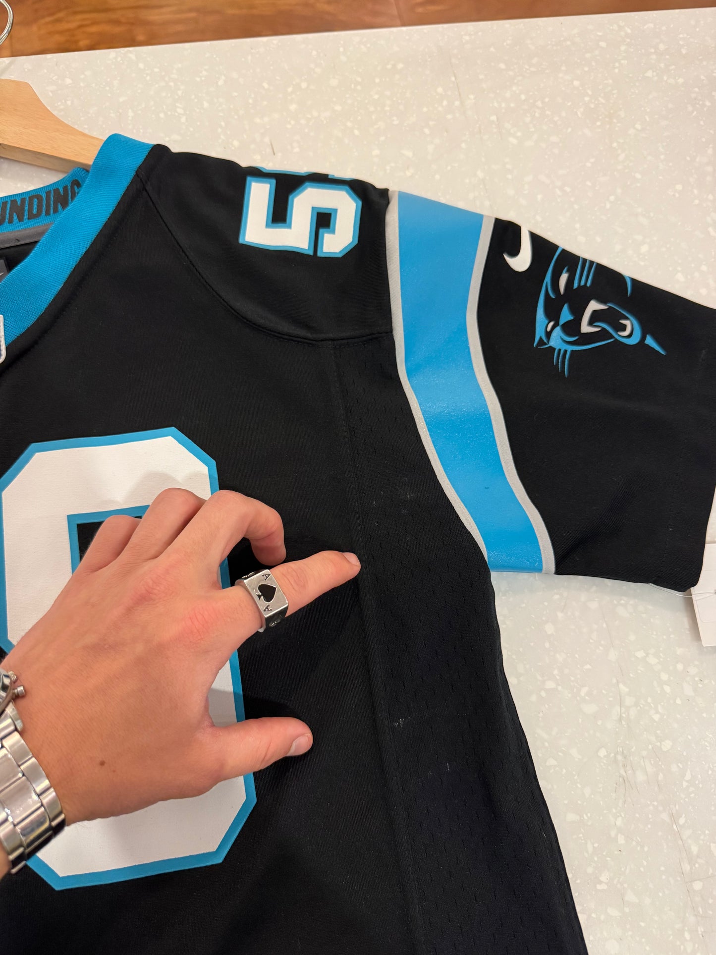 2012 Carolina Panthers Luke Kuechly Nike Home Jersey (Youth L)