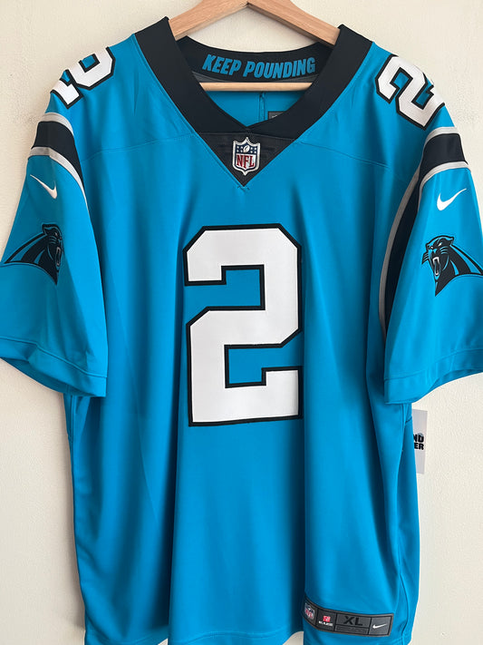 2021 Carolina Panthers DJ Moore Deadstock Electric Blue Jersey (XL)