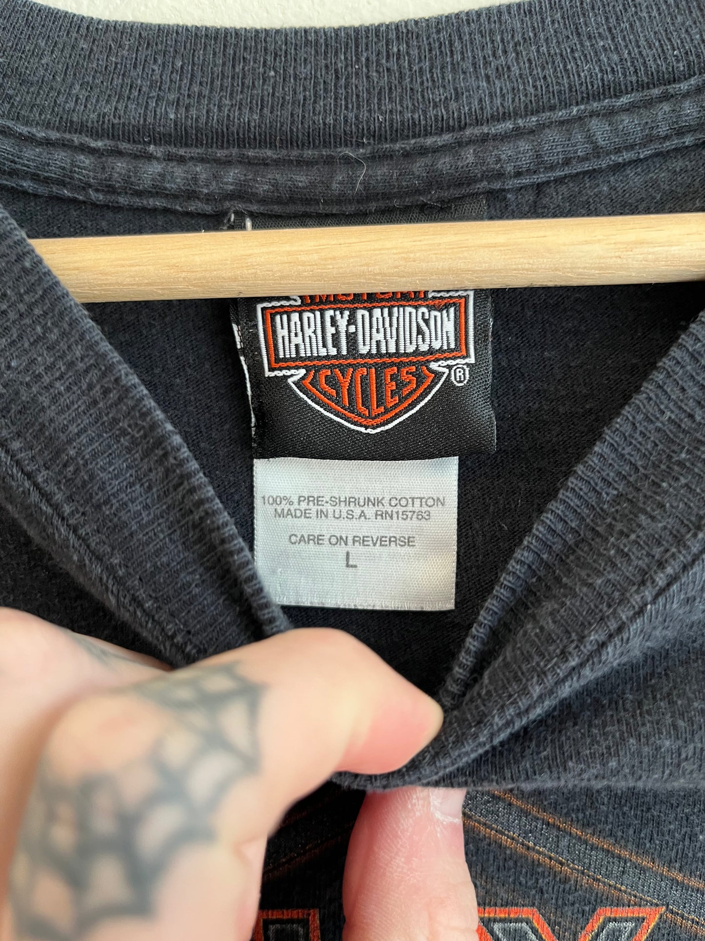 2006 Harley Davidson Louisville, Kentucky Flames Long Sleeve Shirt (L)