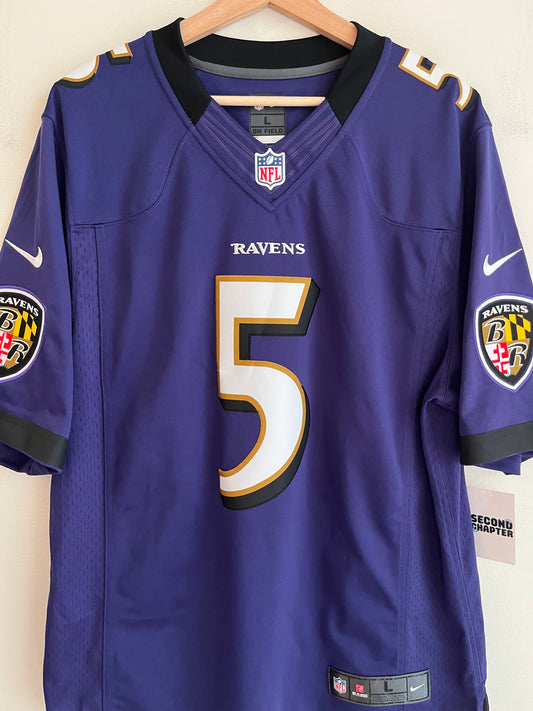2012 Baltimore Ravens Joe Flacco Nike Stitched Jersey (L)
