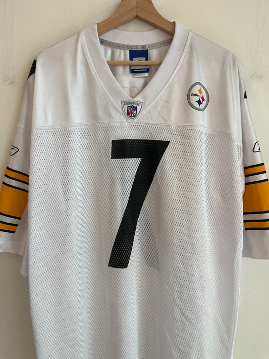 00s Pittsburgh Steelers Ben Roethlisberger Reebok Away Jersey (XXL)
