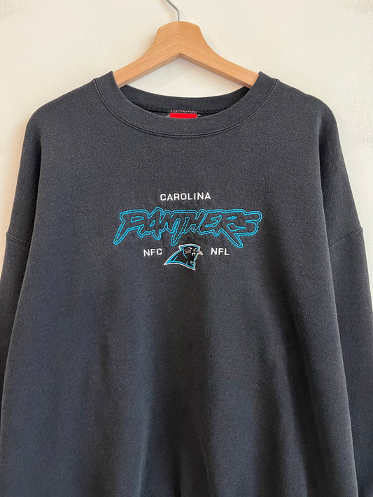 2003 Carolina Panthers NFL Embroidered Cat Scratch Crewneck (XL)
