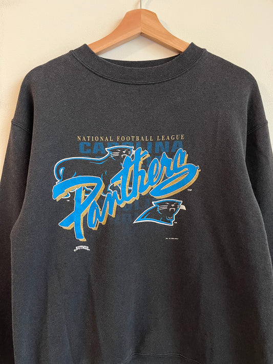 1993 Carolina Panthers Nutmeg Script Spell Out Crewneck (M)