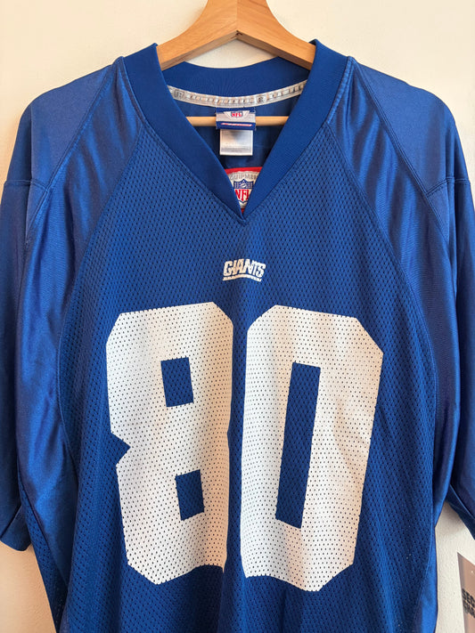 00s New York Giants Jeremy Shockey Blue Reebok Jersey (M)