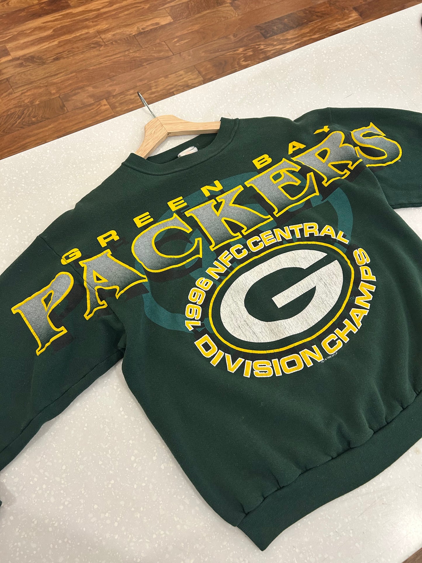 1996 Green Bay Packers Vintage Big Spell Out Crewneck (M)