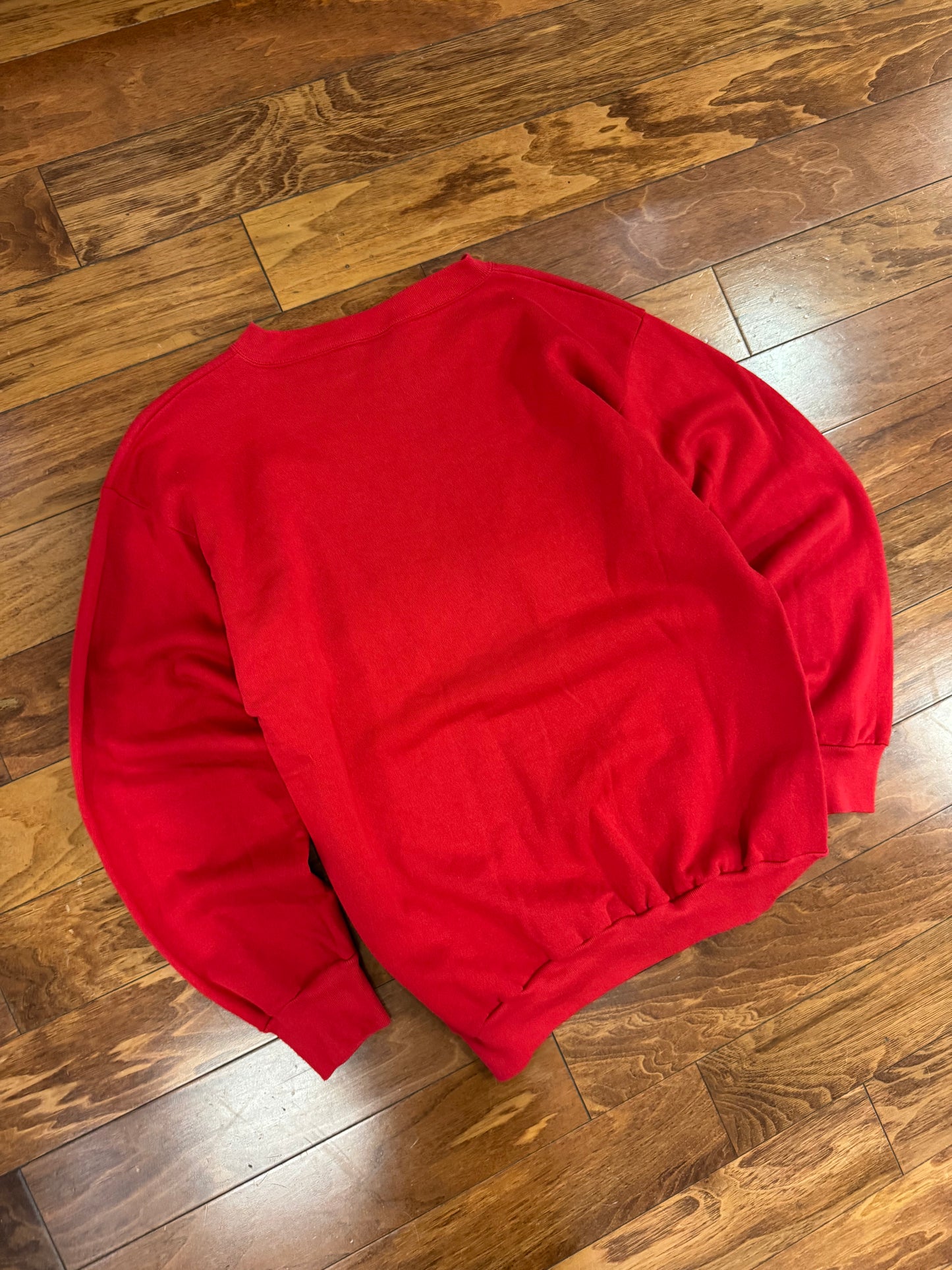 90s Stanford University Cardinal Spell Out Graphic Red Vintage Crewneck (XL)