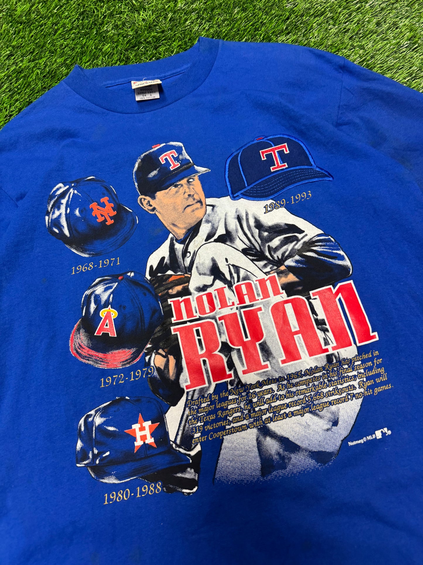 1993 Nolan Ryan Texas Rangers Retirement Nutmeg Tee (XL)