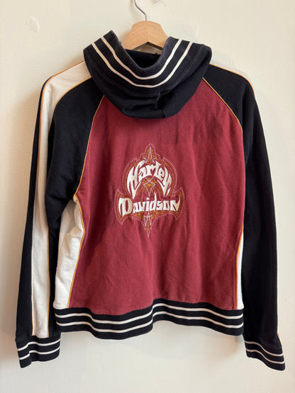 00s Harley Davidson Zip Up Hoodie (Women's XL)
