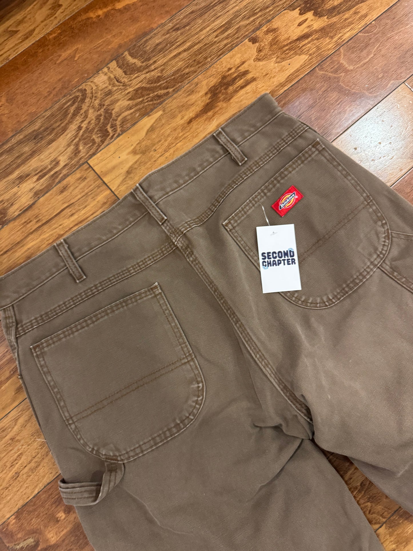 00s Dickies Red Tab Mocha Distressed Carpenter Pants (36 x 32)