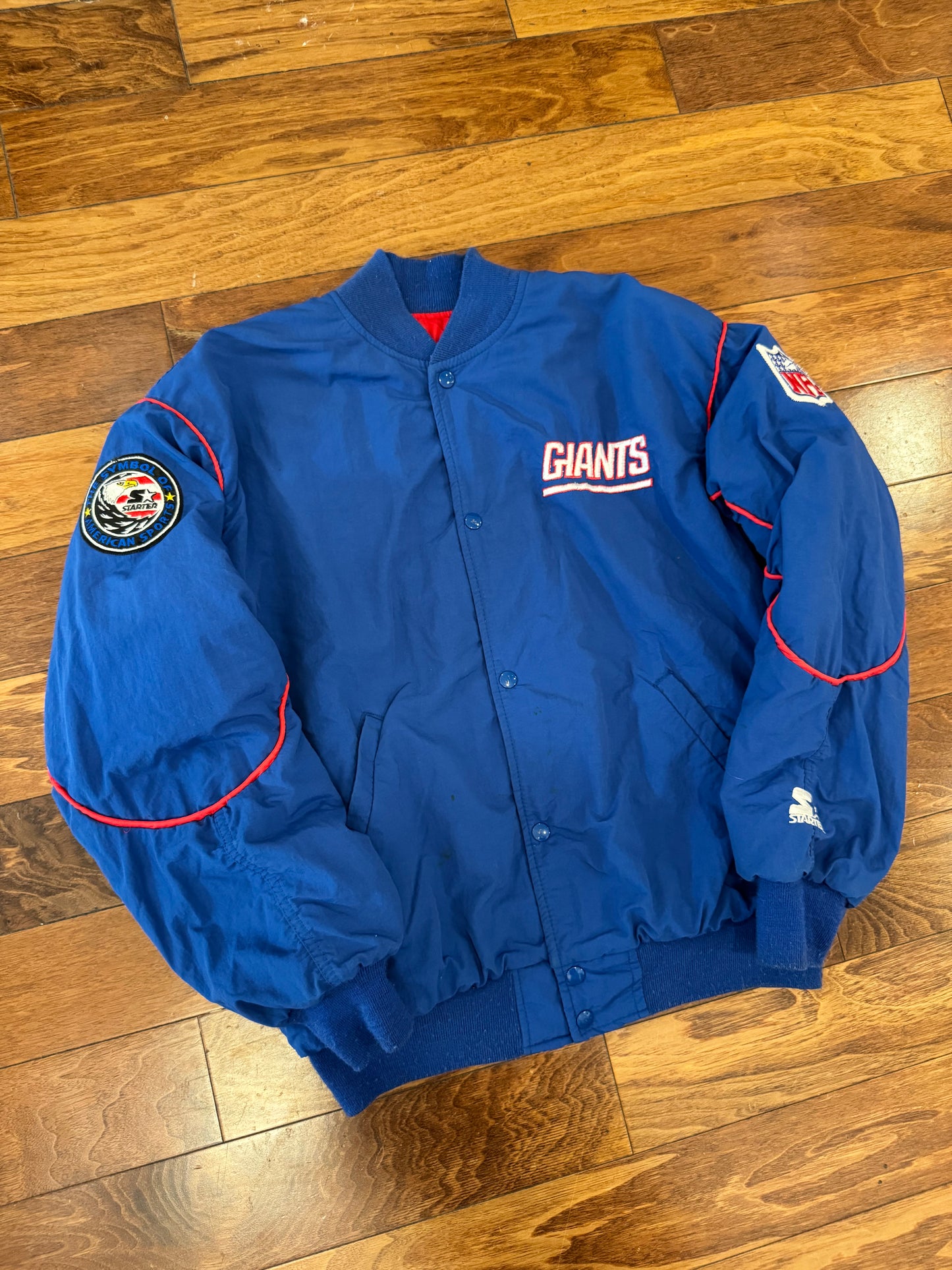 90s New York Giants Starter Patched Jacket (M)