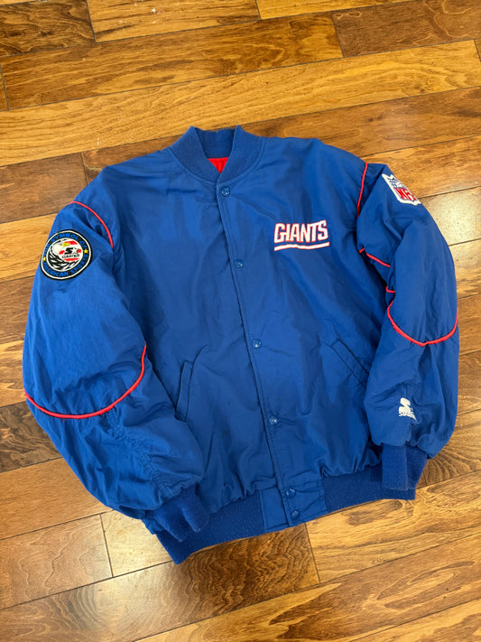 90s New York Giants Starter Patched Jacket (M)