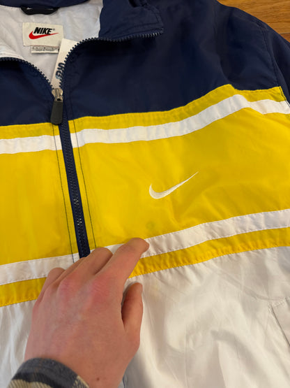 90s Nike Multi-Colored Big Swoosh Windbreaker (L)