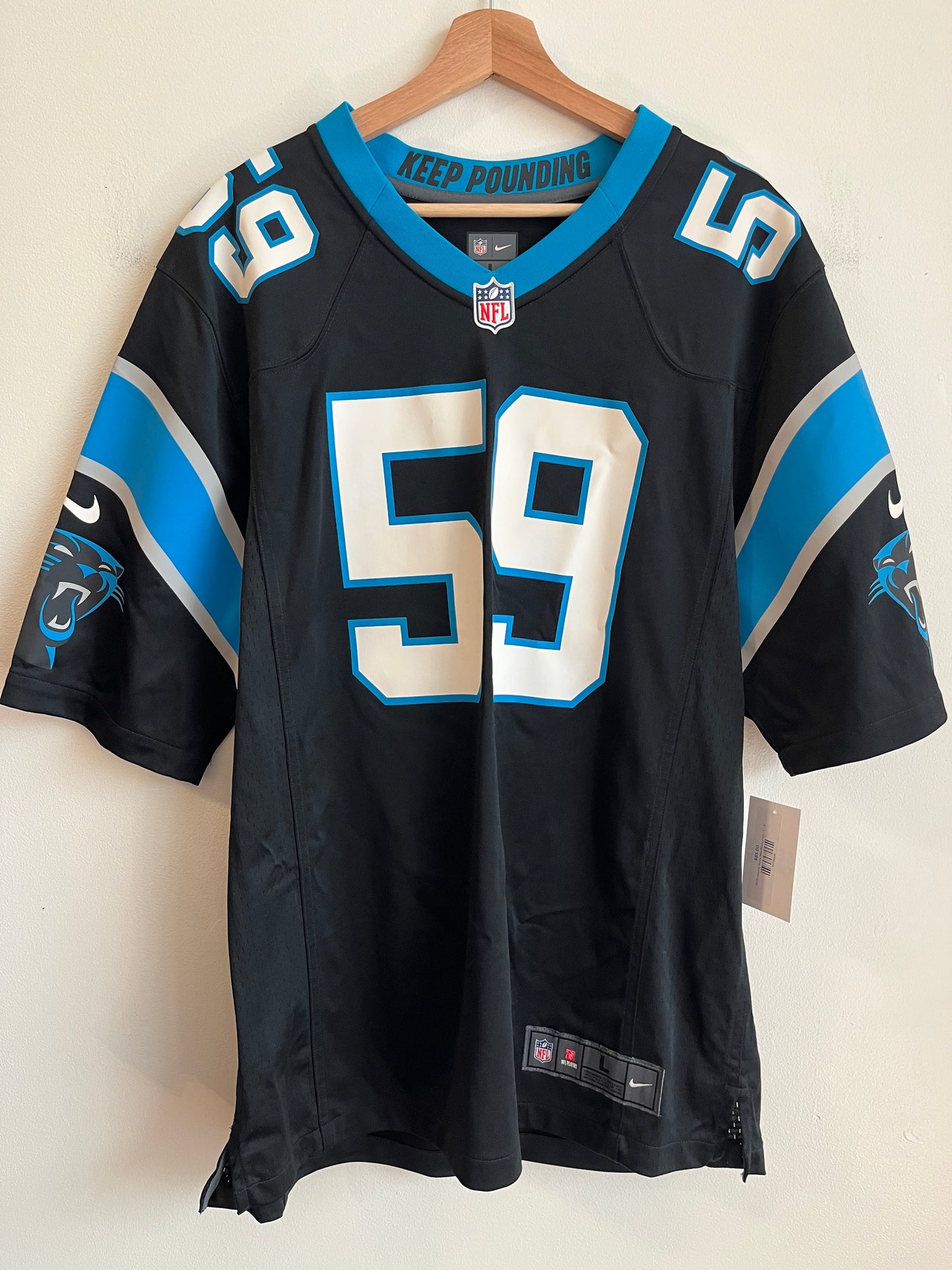 2010s Carolina Panthers Luke Kuechly Nike Home Jersey (L)