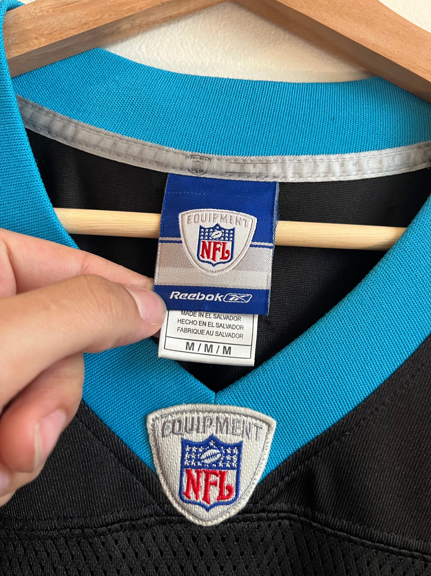 00s Carolina Panthers Smith Steve Reebok Home Jersey (M)