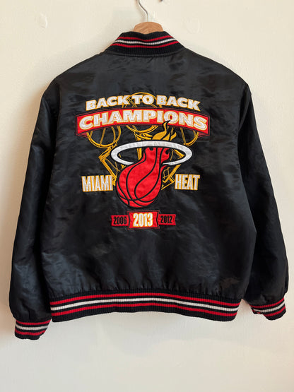 2013 Miami Heat NBA Champions Black Satin Jacket (Youth XL)