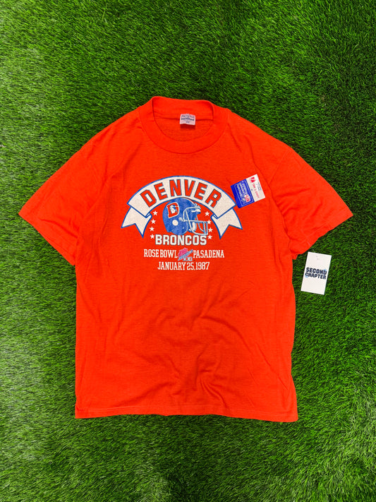 1987 Denver Broncos Rose Bowl Pasadena Tee (L)