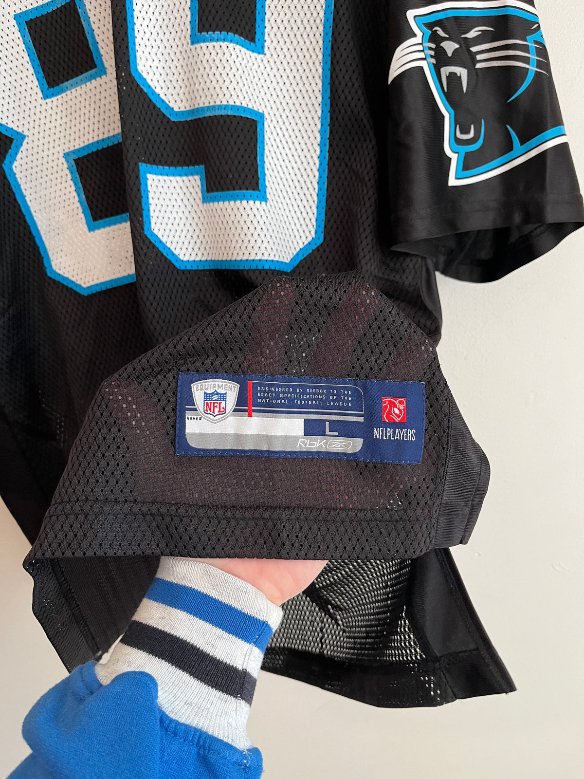 00s Carolina Panthers Steve Smith Reebok Home Jersey (L)