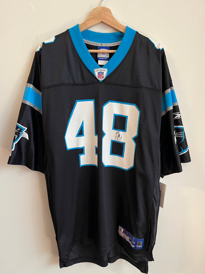 00s Carolina Panthers Stephen Davis Reebok Home Jersey (L)