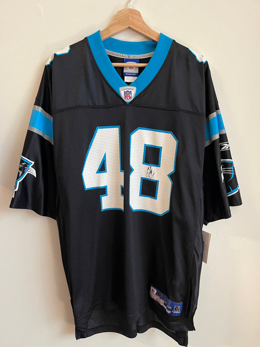 00s Carolina Panthers Stephen Davis Reebok Home Jersey (L)