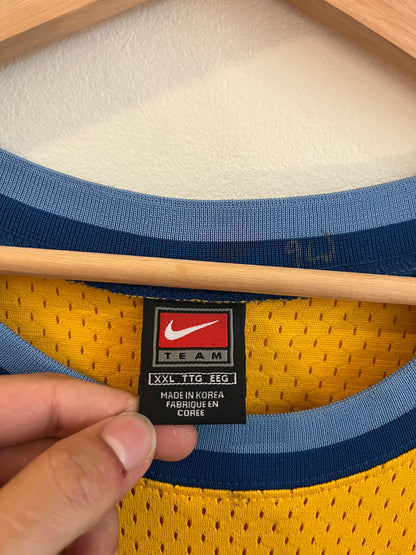 00s Denver Nuggets Carmelo Anthony Yellow Basketball Jersey (XXL)