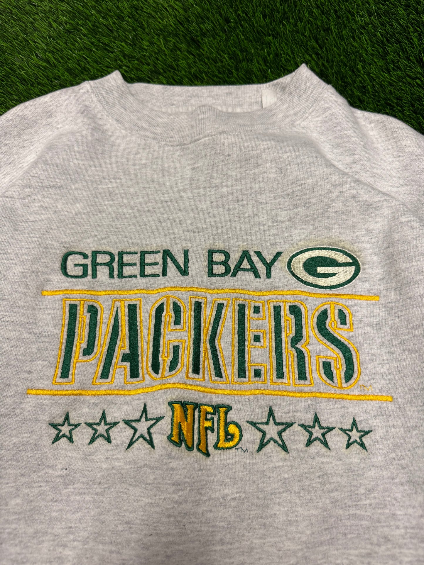 Green Bay Packers Embroidered NFL Majestic Crewneck (L)