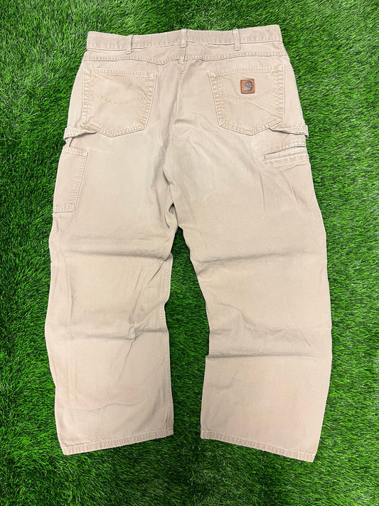 Carhartt Tan Loose Fit Carpenter Pants (38 x 30)