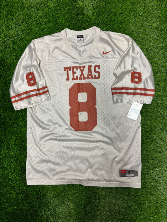 00s Nike University of Texas Longhorns #8 Football Jersey (XL)