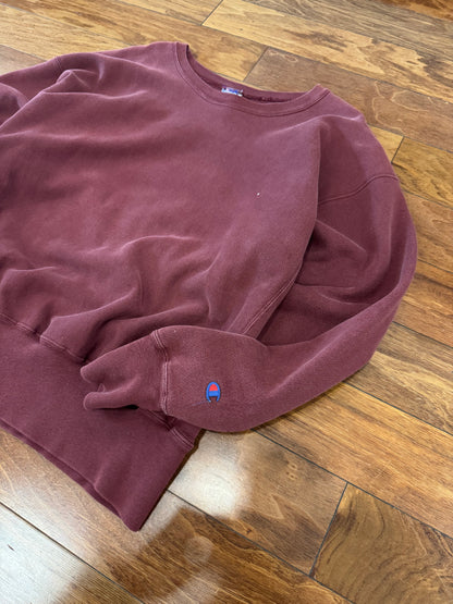 00s Champion Reverse Weave Essential Maroon Crewneck (XL)