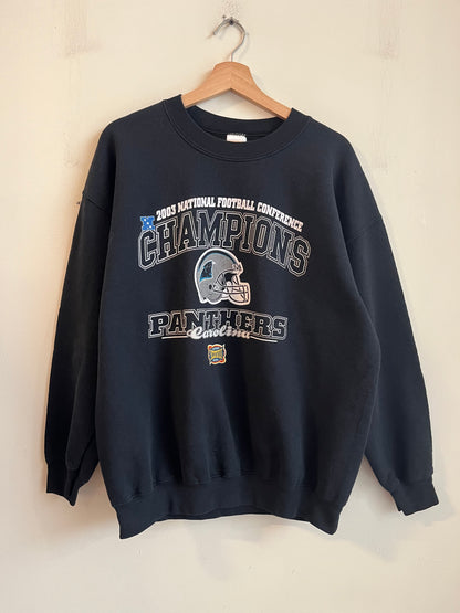 2003 Carolina Panthers Conference Champions Super Bowl Essentials Crewneck (L)