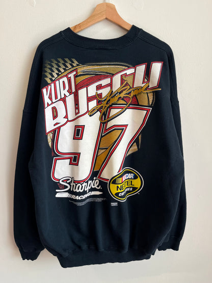 00s Nascar Kurt Busch Sharpie Back Graphic Crewneck (XXL)