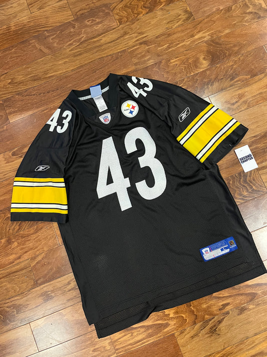 00s Pittsburgh Steelers Troy Polamalu Reebok Jersey (L)