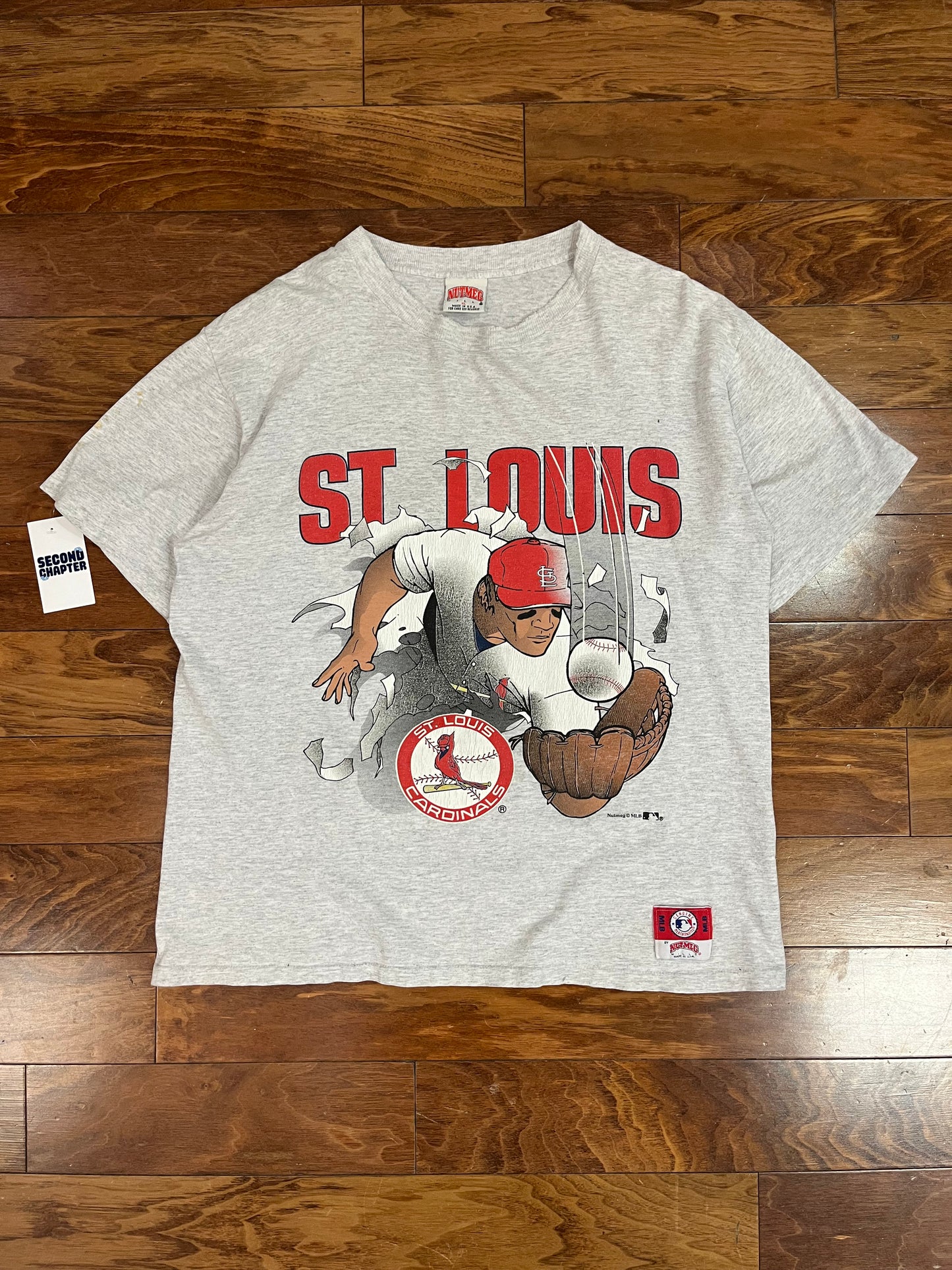 90s St Louis Cardinals Breakthrough Nutmeg MLB Tee (XL)