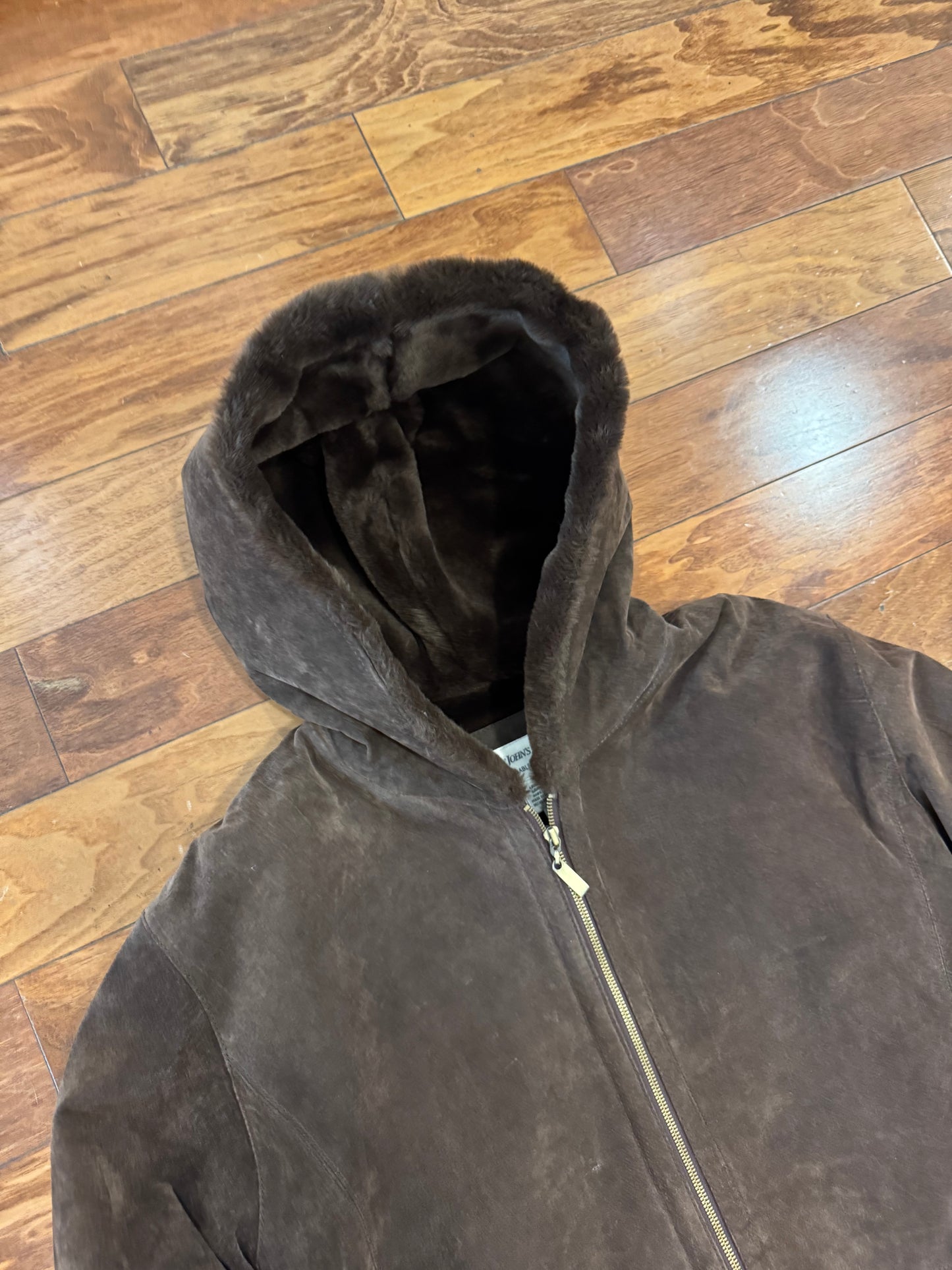 00s St. Johns Bay Fur Suede Vintage Jacket (L)