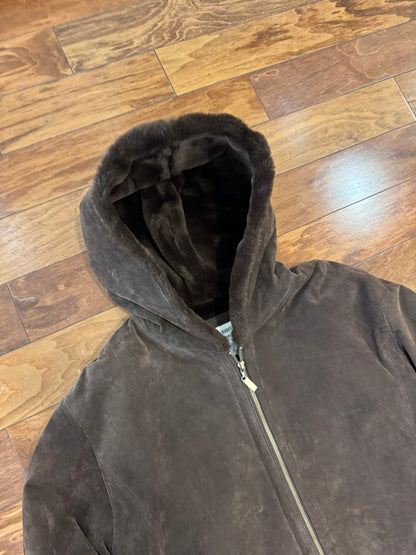 00s St. Johns Bay Fur Suede Vintage Jacket (L)