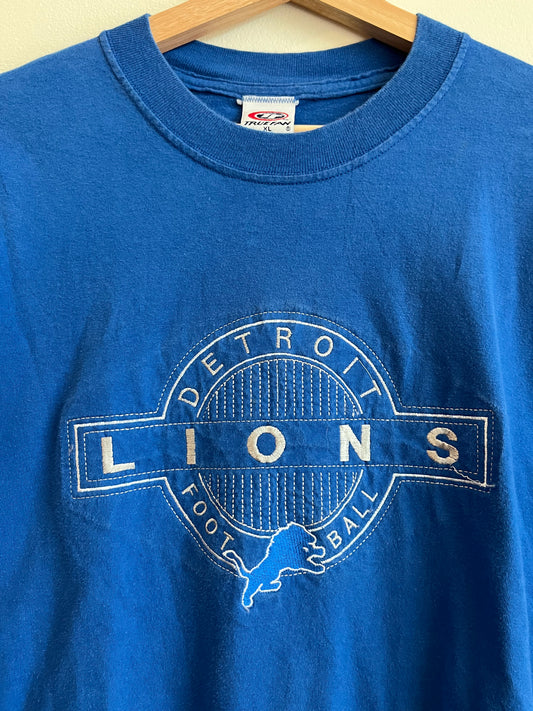 90s Detroit Lions True Fan  Embroidered Tee (XL)