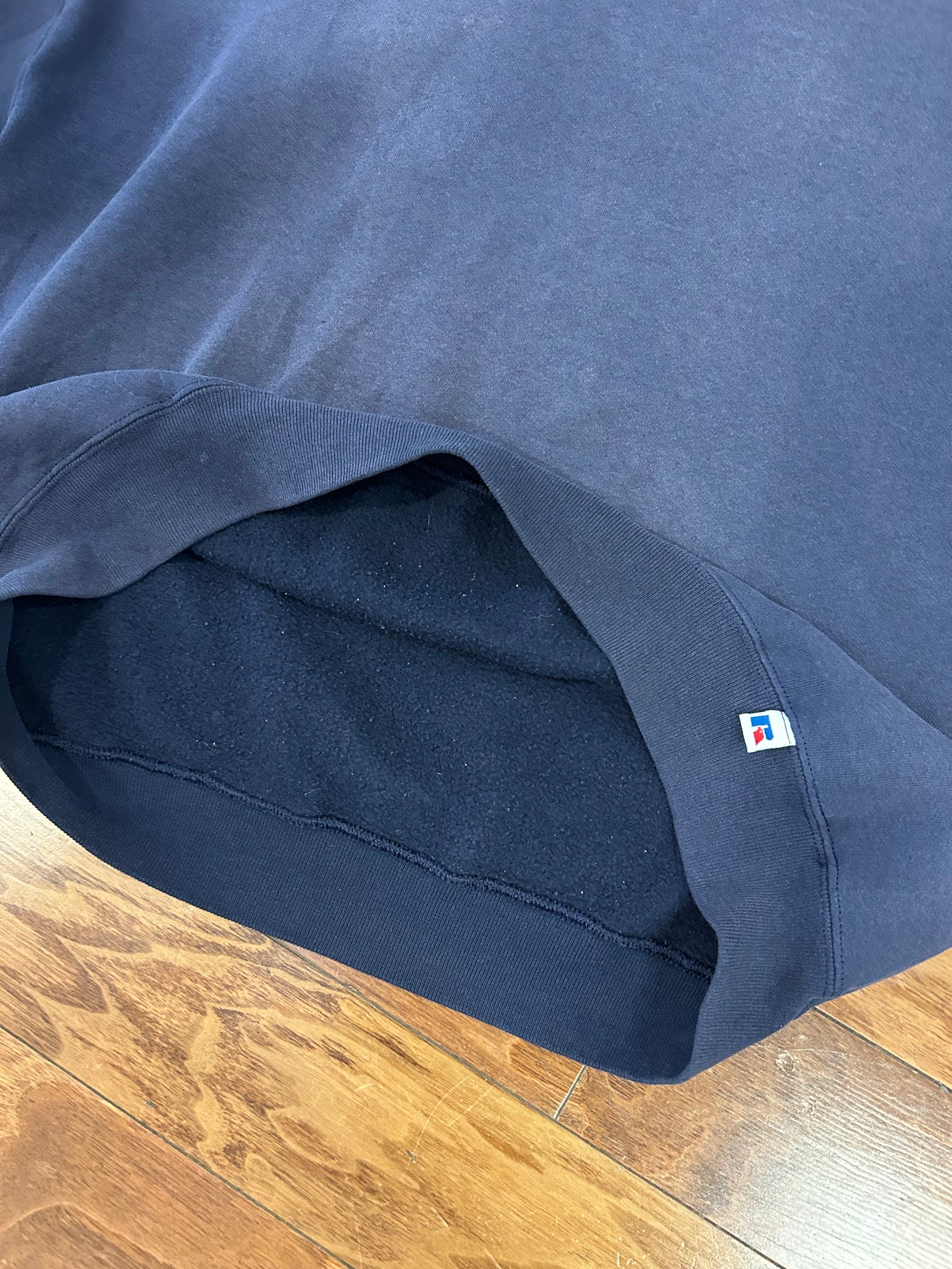 90s Russell Athletics Faded Navy Blank Crewneck (XXL)