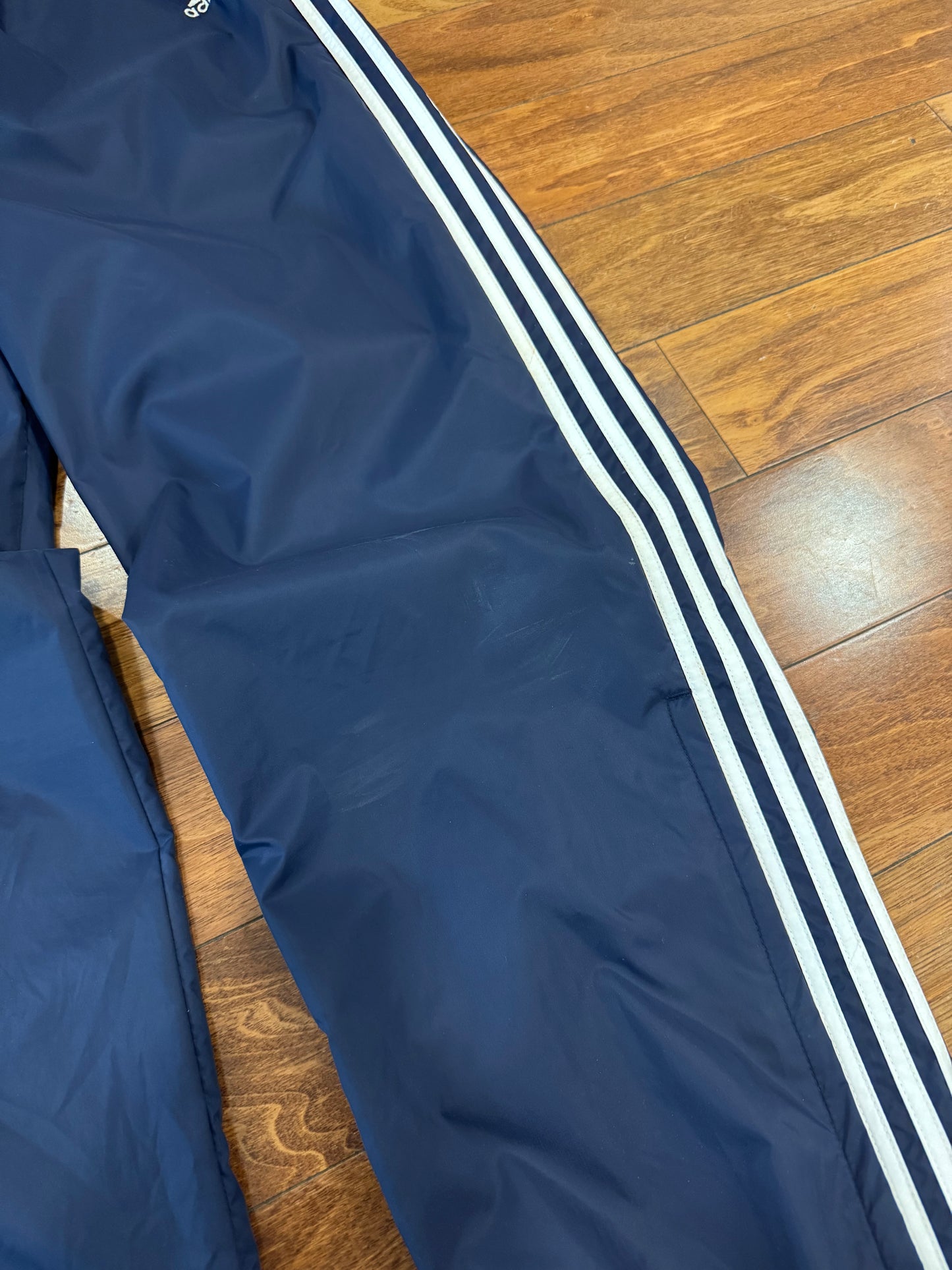 90s Adidas Navy Cuffed Track Pants (XL)