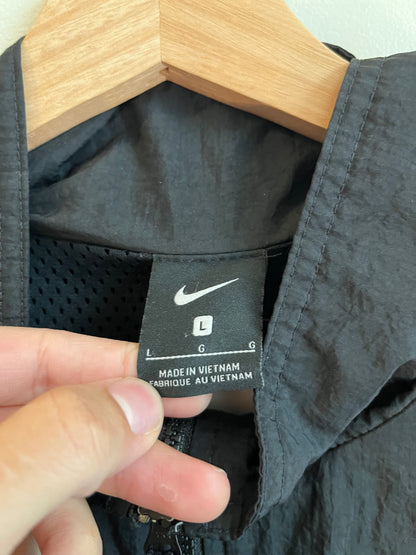 2010s Nike Spell Out Essential Black Windbreaker (L)