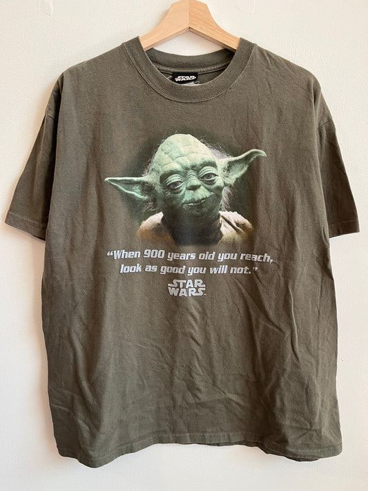 90s Star Wars Yoda “Looking Good” Vintage Tee (XL)