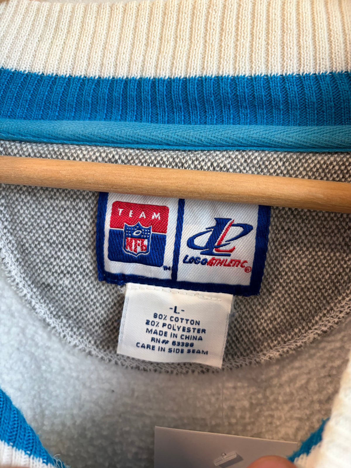 90s Carolina Panthers Logo Athletic Embroidered Crewneck (L)
