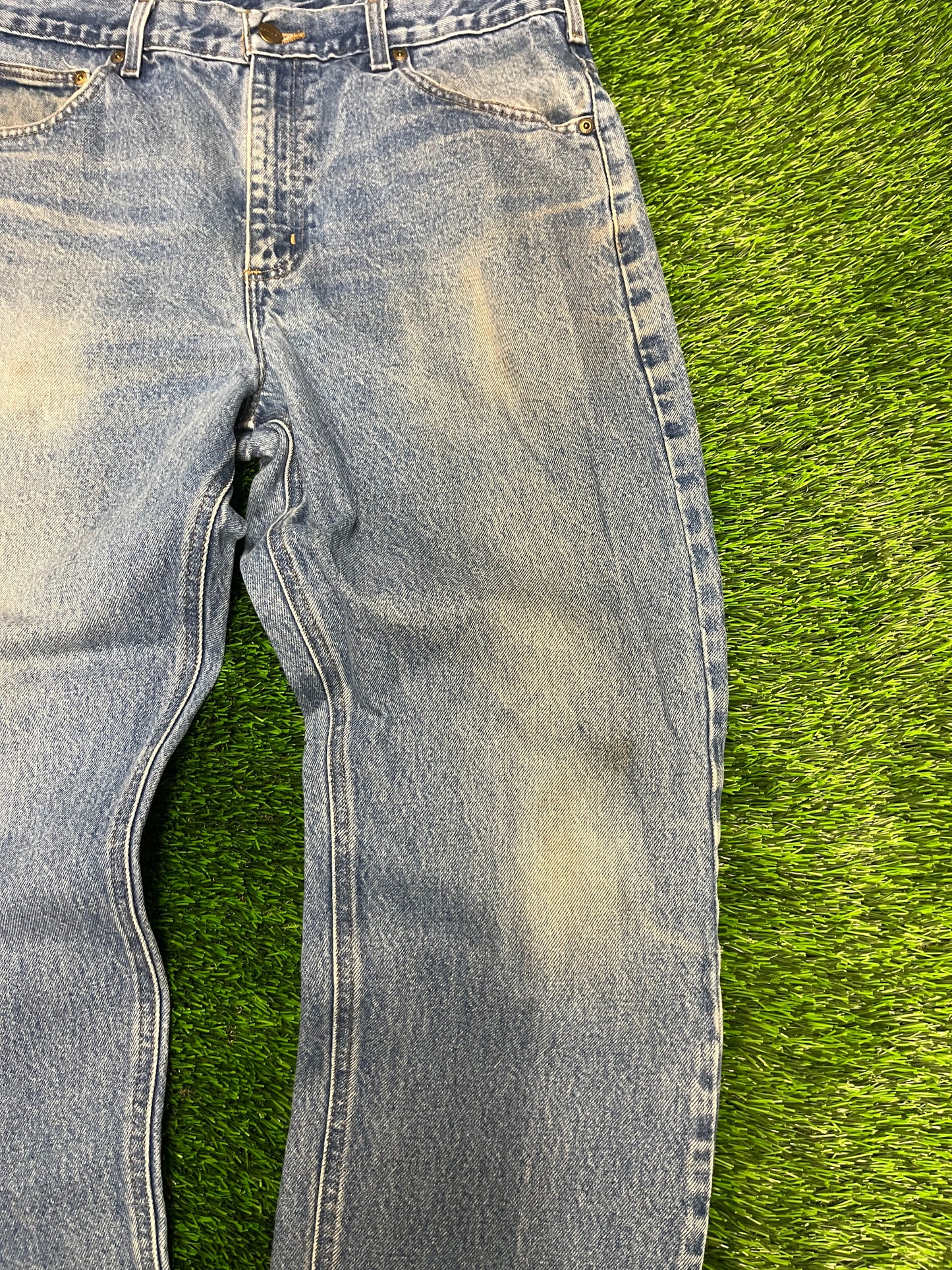 Carhartt Faded Mud Wash Blue Jeans (36 x 30)