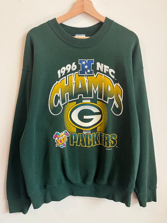 1996 Green Bay Packers Super Bowl XXXI Pro Player Crewneck (XL)