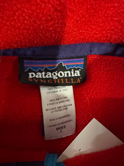 00s Patagonia Synchilla Snap T Red Fleece (XL)